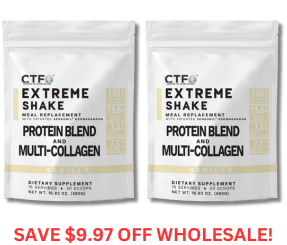 Vanilla EXTREME SHAKE w/Sensoril® Ashwagandha PROTEIN & MULTI-COLLAGEN - 2 Pack (30 servings, 2 scoops per serving)